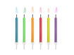 Picture of BIRTHDAY CANDLES COLOURED FLAMES - 6 PACK